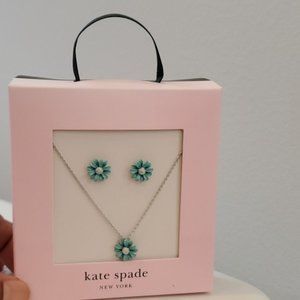 Blue Kate Spade Into The Bloom jewelry box set